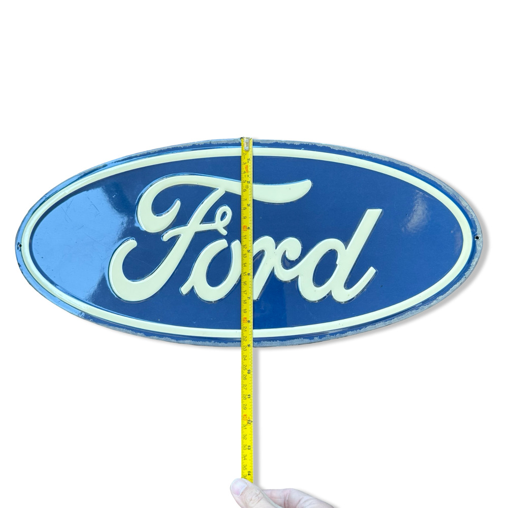 Ford Oval Metal Sign 20" Official Licensed Rustic Garage Man Cave Wall Decor EUC - Picture 6 of 8